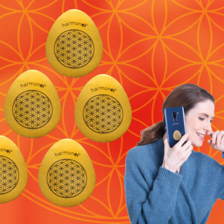Elektrosmog-Schutz mit dem Aufkleber Handy-Schutz harmonei®.