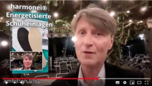 Youtube Video zu energetisierten Schuheinlagen harmonei®
