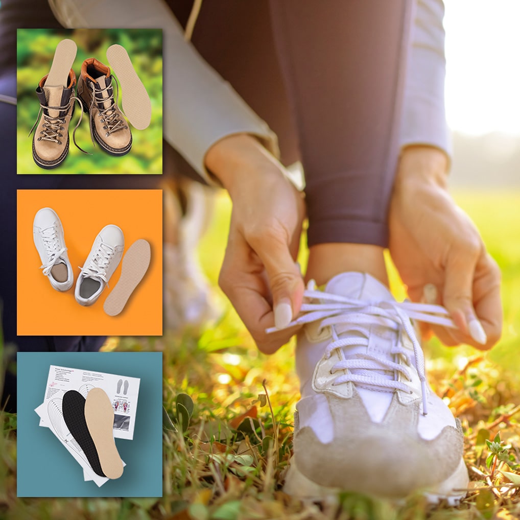 Die Schuheinlagen harmonei® sind eine mobile Kraftquelle für mehr Energie.